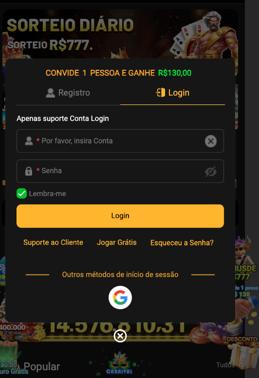 Aplicativo móvel BRARRBET